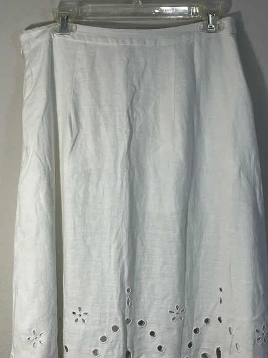 Madewell NWT Eyelet Embroidered Maxi Skirt Size 6 in Salt - Picture 12 of 16